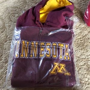 Minnesota university zip up hoodie